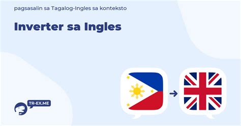 Translate inverter meaning in Tagalog with examples .